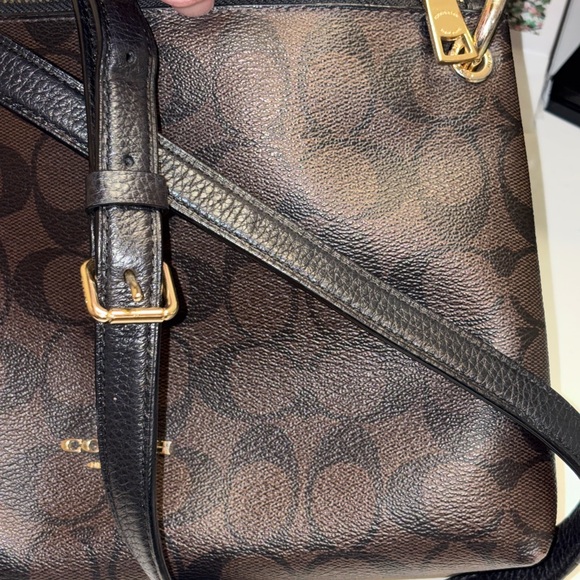 Coach Mia Crossbody Signature Canvas Brown Black Gold F76646 EUC - Picture 13 of 13